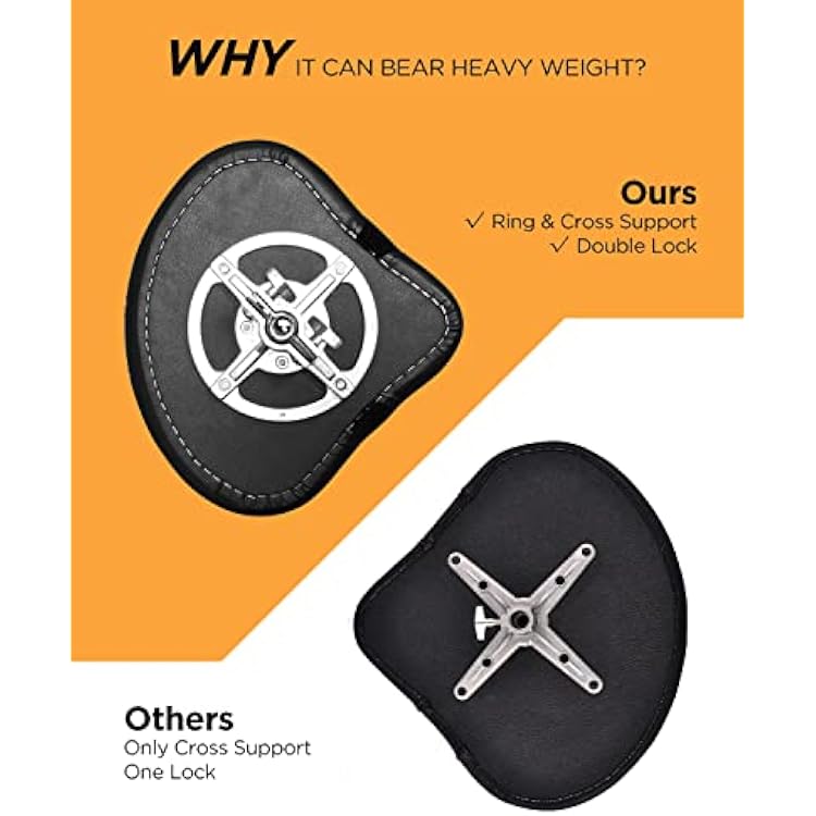 Heavy Duty Drum Throne Seat for Adults, Height Adjustable and Rotatable, Cozy Motorcycle Style Stool Chair with Double Braced Anti-Slip Feet