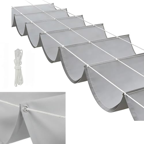 Auvent ondulé protection UV 98% voile d'ombrage imperméable carré - 2