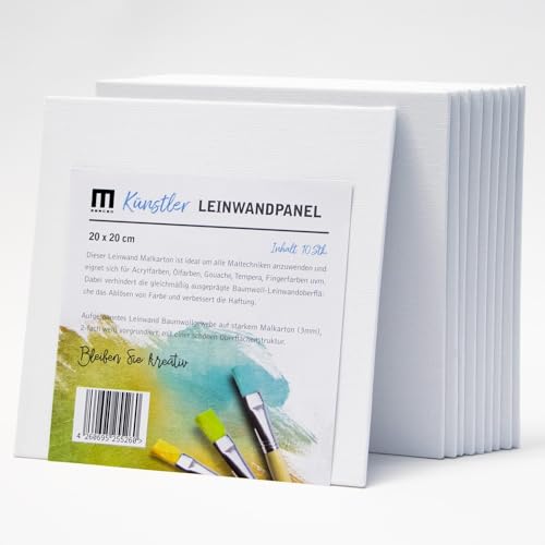 M Merceo 20x20cm Malkarton 10er Set