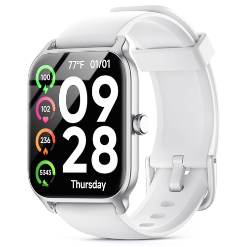 Smart Watches for Women Men, 2026 Smartwatch 1.85''Alexa Fitness Tracker Smart Watch Compatible for Android iPhone with Bluetooth Call (Answer/Make), 3ATM Waterproof Heart Rate/Sleep/SpO2 Monitor 120+