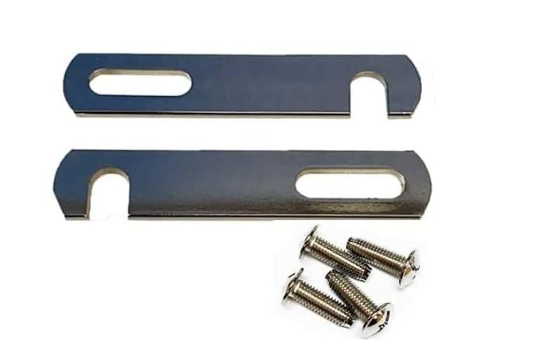Divan Bed Base Linking Bars 200mm-98mm Silver Nickel Plated With Screw Fittings Furniture. (98mm, 2 Linking Bar With 4 Standard Screws)
