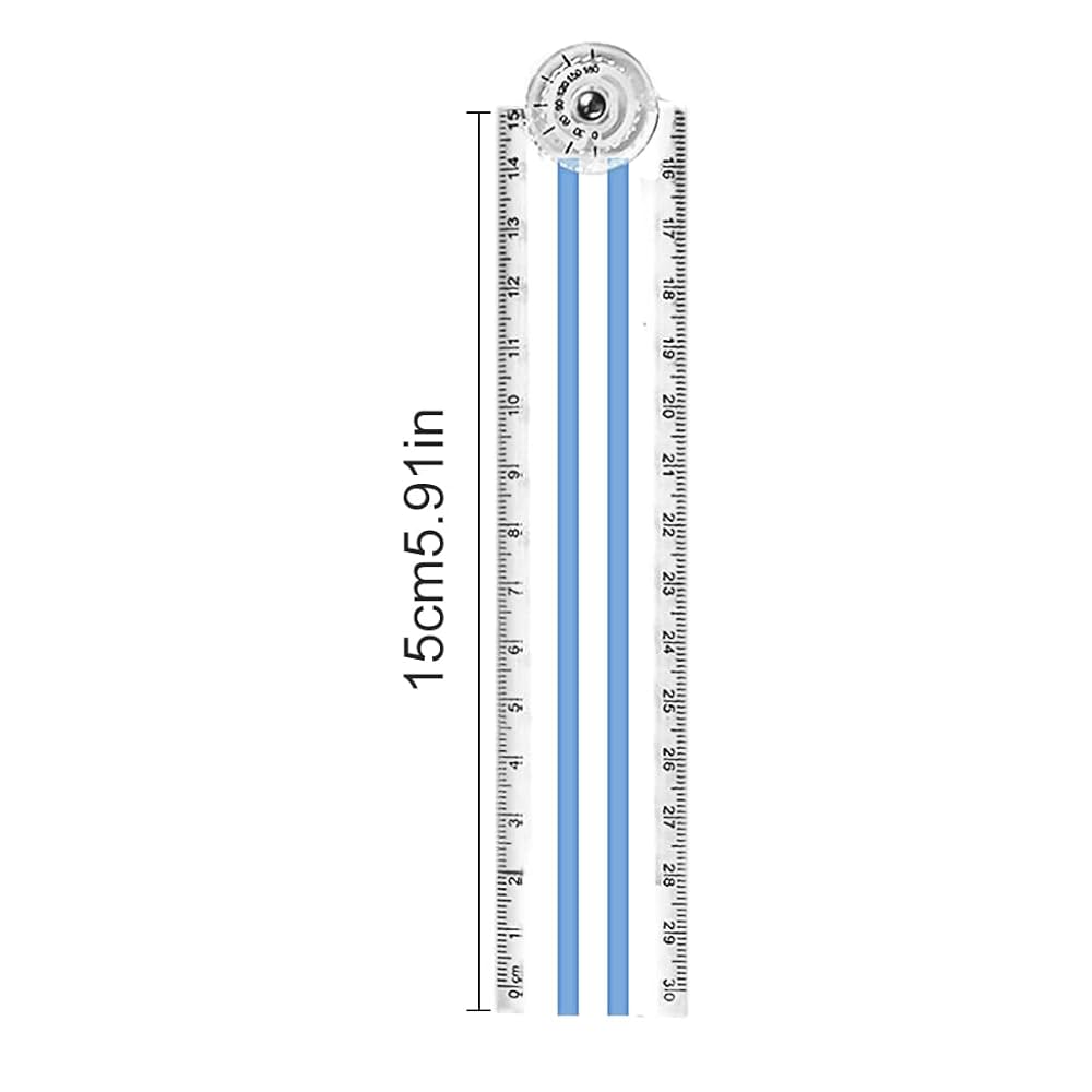 4 Pieces Folding Rulers 30 Cm Foldable Geometric Ruler Plastic Rulers 30 Cm School Stationery Ruler Straight Edge Folding Rulers For School