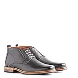 Travelin' London Leder Chukka Boots - Business Schuhe mit Schnürsenkel - Grau EU 48