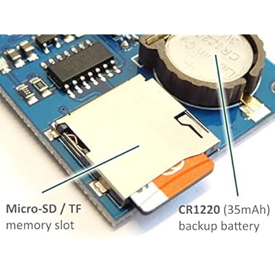 CANADUINO Mini Data Logger DS1307, Micro SD, Backup Battery, I2C, SPI