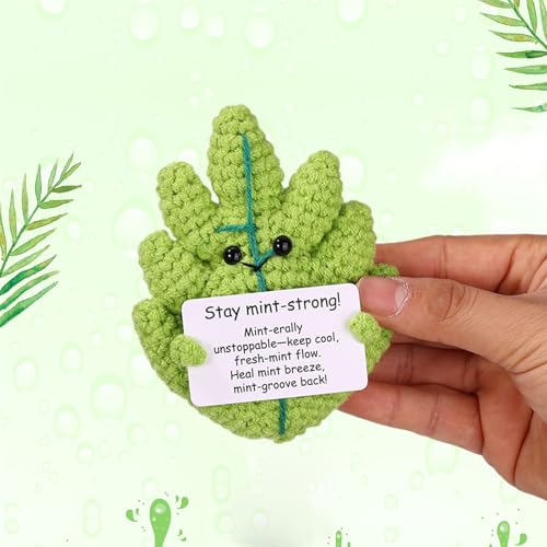 Muñeco de Hilo Hecho a Mano Hojas de Menta 9x6.8 cm miniatura 3