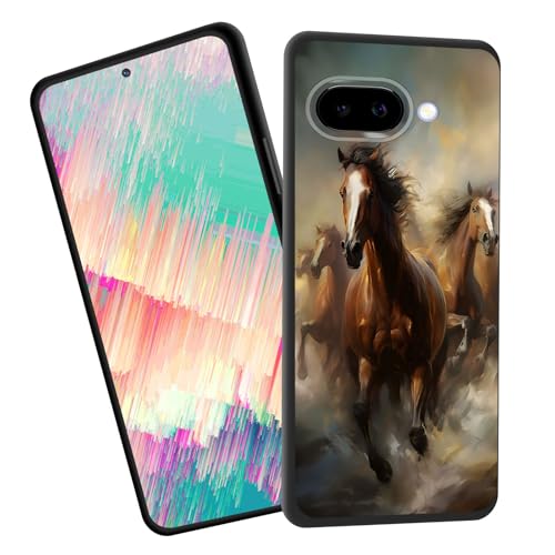 EFGWSDER for Pixel 10A Case,Slim Shockproof TPU Soft Rubber Silicone Cover Phone Case for Google Pixel 10A 6.3 inch 2026,Running Horse