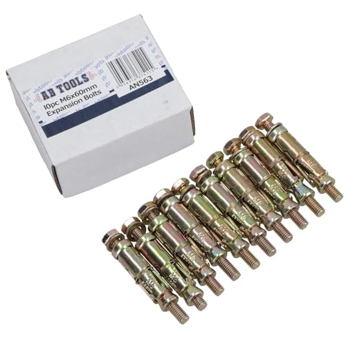 M6 6mm x 60mm Expansion Rawl Bolt for Masonry Sleeve Anchors Fastener 10pk