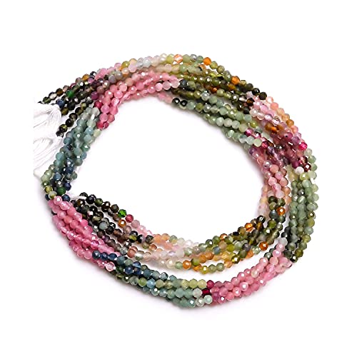 Multi Tourmaline pierres précieuses 2mm rondelle facettée perles en vrac brin