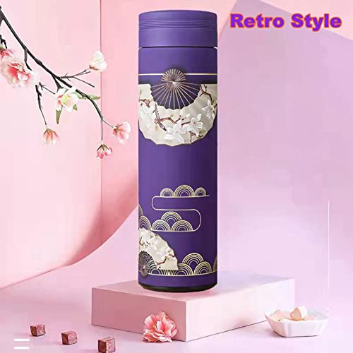 Xtyhtx Stainless Steel Insulated Tea Infuser Bottle For Loose Tea Thermos Travel Mug With Removable Tea Infuser Strainer Termos Para Cafe-17 Oz (Purple) #TOP4
