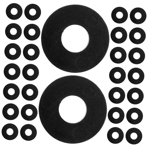 SKISUNO 25pcs Rubber Round Washers for Isolation Inner Outer Thickness Mechanical Pads for Household Appliances and Tools
