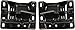 ECOTRIC 4Pcs Front Bumper Bracket Compatible with 2010-2018 Dodge Ram 2500 3500 Pickup Replacement for 8064329AD CH1042107 CH1043107 68196251AA 68196250AA Bumper Mounting Support Two Packages