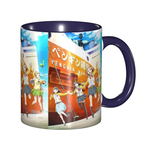 宇宙よりも遠い場所 セラミックマグカップ 食器 大容量コーヒーカップ 330ml 耐熱 おしゃれなマグカップ オフィスホーム用 プレゼントに最適 再利用可能 ギフト 男女兼用 Navy Blue