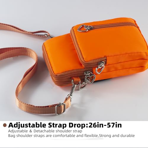Image of JANKS Small Crossbody Bag for Women - Mini Phone Purses with Crossbody Strap and Wallet - Nylon Arm Bag