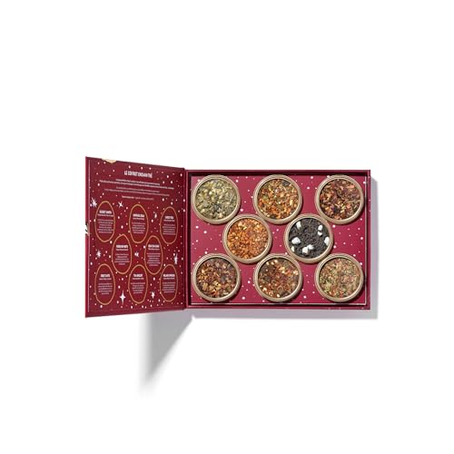 Panda tea - Coffret 8 Boîtes de Thés et Infusions de Noel en Vrac - Coffret cadeau à offrir (assortiment festif) - Thé Noir, Rooibos - Idee Cadeau à offrir