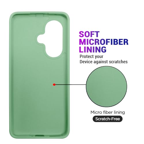 Image of LIRAMARK Liquid Silicone Soft Back Cover Case for OnePlus Nord CE 3 5G (Mint Green)