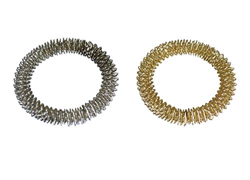 Hand Massage-Ring (Su-Jok) - 1 Paar (silberfarbig und goldfarbig) - Leonidov Cover