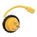 Parkworld 691975A RV Pigtail Shore Power 30A Male L5-30P to 5-15R Female Dogbone Adapter Power Cord Twist Lock L5-30 Plug to 5-15 Receptacle (1.5FT)