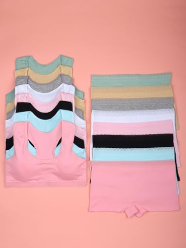 Girls' Cotton Underwear Set, Soft Cami Bralette & Panty Set, Training Bra & Hipster Briefs for 14-18Years3