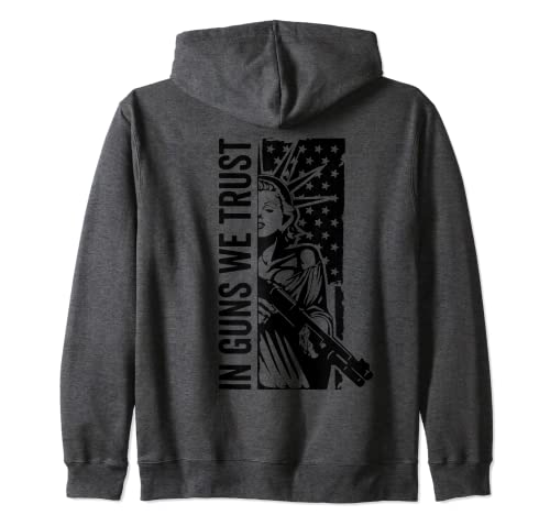 En las armas en las que confiamos - Liberty Lady Shotgun USA Pro Guns (VOLVER) Sudadera con Capucha