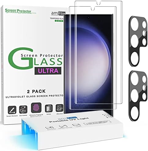 amFilm Screen Protector for Samsung Galaxy S23 Ultra 6.8" Tempered Glass