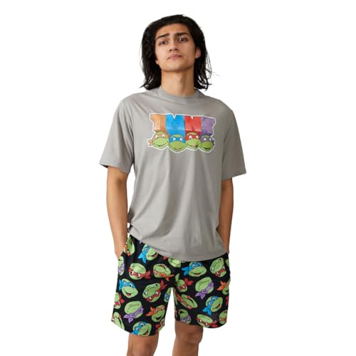 Bioworld Teenage Mutant Ninja Turtles Men's 2-Piece T-Shirt & Lounge Shorts Sleep Set2