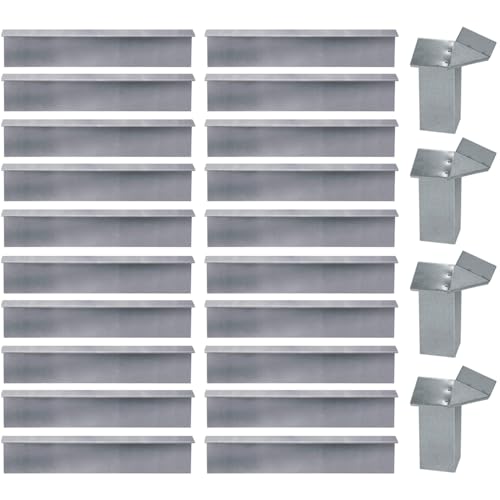 bellissa - Verzinkter Schneckenzaun 14-TLG (20cm hoch) | Premium Rasenkante aus Metall, Beeteinfassung & Beetumrandung | Langlebige Schneckenabwehr Schneckenblech