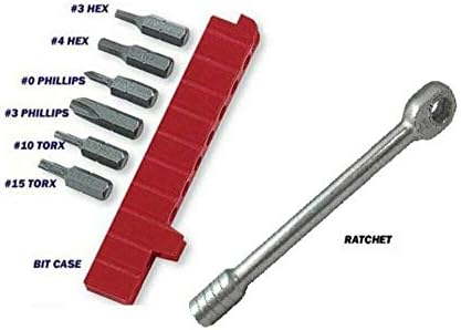 Victorinox 3.0306 Ratchet with Bit Case and 6 Bits, Silver