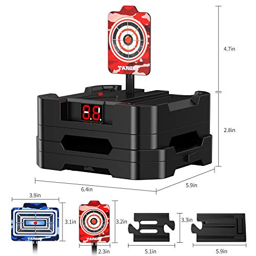 MASCARRY Ling Yun Zhi Electric Scoring Auto Reset Shooting Digital Target for Nerf Guns Blaster Elite/Mega/Rival Series - Thumbnail 6