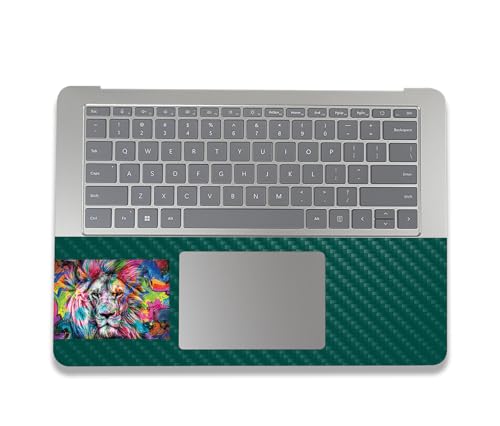 Image of MightySkins Carbon Fiber Skin Compatible with Microsoft Surface Laptop Studio 2 (2023) Full Wrap Kit - Neon Lion | Protective, Durable Textured Carbon Fiber Finish | Easy to Apply | Made in The USA