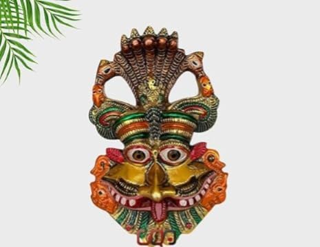 Kirtimukha Wall Hanging Nazar Battu: Divine Protection in Contemporary Style (Multicolor_3.5x6 inch) pack of 1 by Antique collection