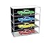 Better Display Cases Clear Acrylic 1:24 Scale Diecast Model Car Display Case with 4 Shelves and Black Wall Mount Back (A124)