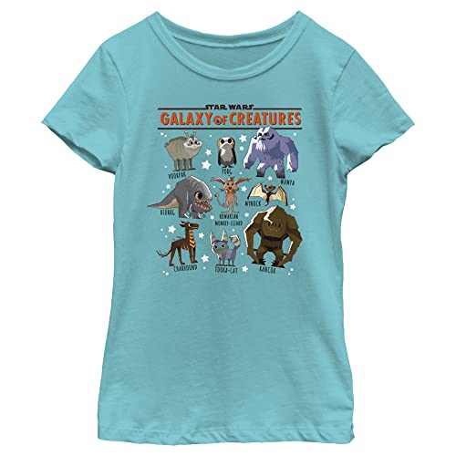 T-shirt Star Wars fille pour le quotidien et les sorties en bleu Tahiti XS