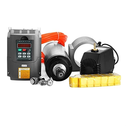 Motor de husillo refrigerado por agua 3000W + inversor de frecuencia 220V / 3KW + Er20 Pinza de torno + abrazadera de husillo de 100 mm + bomba de 3,5 m + tubo