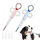 Yowfond 2 Stück Tabletteneingeber für Katzen und Hunde, Wiederverwendbarer Pet Feeder Pillenwerfer Tablettengeber Haustier Pusher Tablet