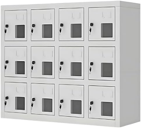 High-Capacity Steel Cell Phone Lockers for Schools - 20-Compartment Floor-Standing Storage Solutions for Cafeterias & Auditoriums - Secure 30-Door Lockers