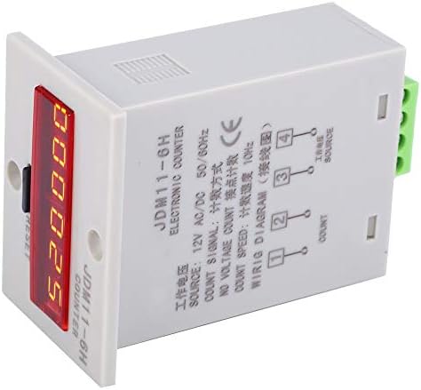 Electronic Counter,JDM11-6H No Voltage Counter 6 Digits Electronic LED Digital Display Counter Relay(AC110V)
