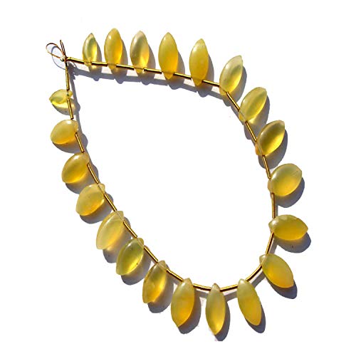 Perles d'opale jaune marquise pour façonner vos bijoux bohèmes d'été