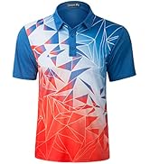 TAPULCO Mens Fashion Print Moisture Wicking Breathable Short Sleeve Golf Polo Casual Daily Tshirts