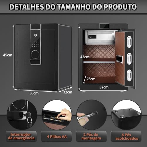 Cofre Eletronico Digital, Cofre, Cofre Digital, Cofre Eletronico, Cofre Biométrico para Impressões D