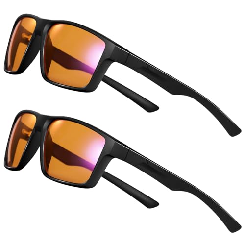 Okany Gafas Luz Azul con Protección UV y Antideslumbramiento para Ordenador y Gaming – Gafas Anti Fatiga Ocular para Hombre y Mujer