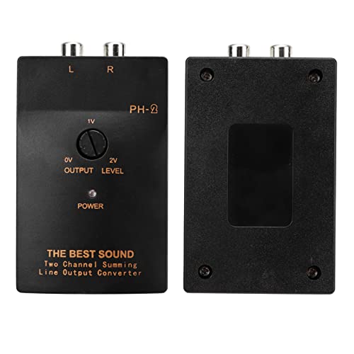 50W Car Audio Converter 2 Channel 20Hz to 20KHz Line Output Converter for Automobiles Mid-bass and mid-range drivers