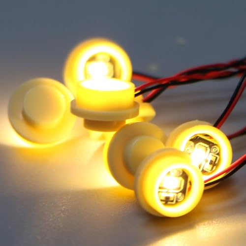 TEDDOO 14PCS LED Lights 1X1 Circular Dot Compatible with Lego Building City Model Set Block Accessories Lighting Kit Toys(Warm Colors)