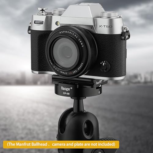 Haoge CP-58 58mm Screw Knob Quick Release Clamp Adapter Mount for Quick Release QR Plate Camera Tripod Ballhead Monopod Ball Head Fit Arca Swiss - Image 2