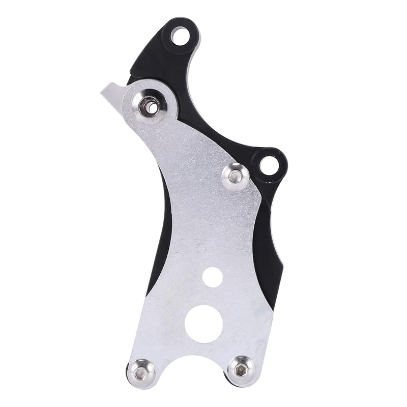 Road Bike Disc Brake Adapter No Disc Brake Fixed Seat Converter Durable Metal Bicycle Accessories Folding Bike - (Color Name: Black Silver)