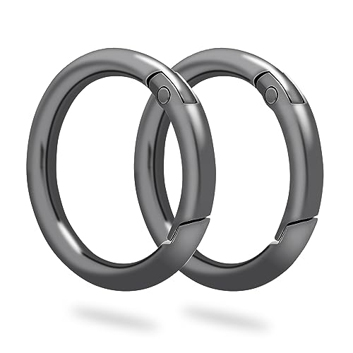 Image of 10 Pack 1-1 /4Inch Trigger Spring O Rings, Metal Round Carabiner Clip Snap Hook, Spring Keyring Buckles for Replacement Purse Strap, Paracord Lanyard Clips, Keychain Rings Hardware DIY Crafts Making