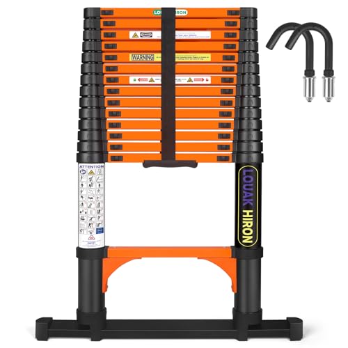 Teleskopleiter 4,4 m ausziehbare Klappleiter Leiter rutschfest Verlängerung Mehrzweck-Haushaltsleiter