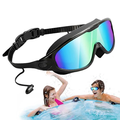 Shurzzesj Gafas de natación antivaho para adultos, gafas de natación con marco grande,Gafas antivaho para mujeres y hombres | Gafas para hombres, gafas de agua para adultos, gafas de sol