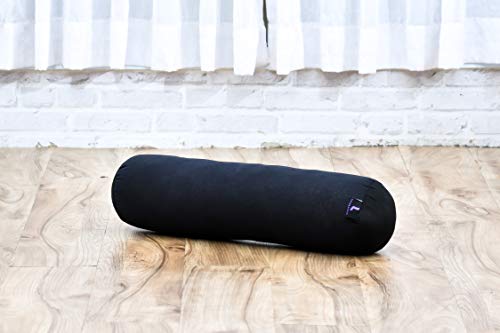 Image of Leewadee Small Yoga Bolster - Shape-Retaining Cervical Neck Roll, Tube Pillow for Comfortable Reading, Kapok Filling, 22 x 6 x 6 inches