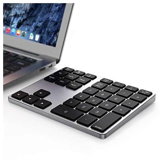 Mac Os Bluetooth Numeric Keypad, 35 - Keys Aluminum Wireless Numeric Keypad Dual System Rechargeable Ultra-Silent External Numeric Pad for MacBook/MacBook Pro/Air and Windows Laptop