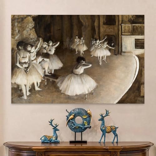 Peinture Degas La Répétition de Ballet pour habiller un mur de bureau - 6